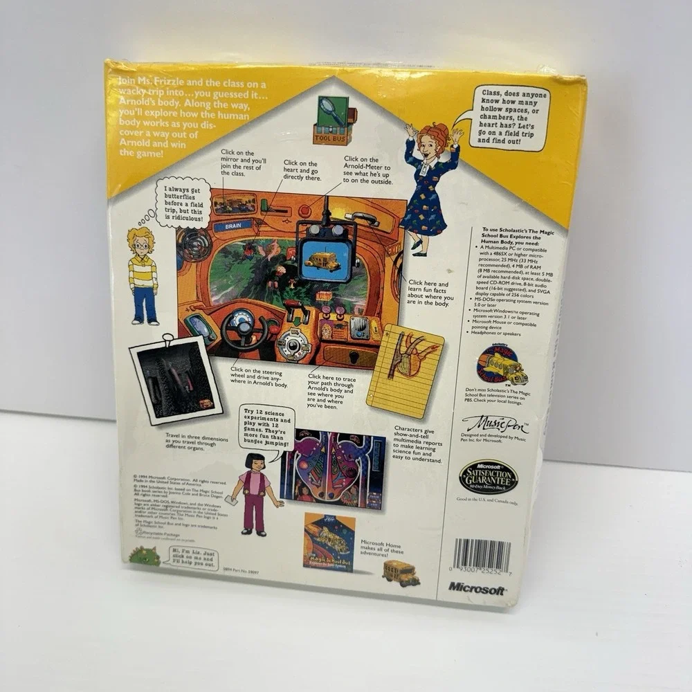 NEW Magic School Bus Explores the Human Body Big Box PC CD-ROM Windows Sealed